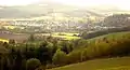 Stapleton and Presteigne viewed from Hell Peak