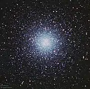 RGB image of M53 from an earthbound telescope, The Liverpool Telescope, which is a 2 m RC telescope on La Palma.