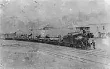 Beaudesert Shire Tramway mixed train at Rathdowney station in 1912
