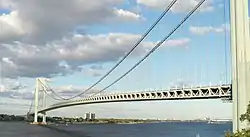 View of one of the bridge's towers