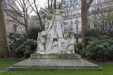 Monument à Léon Gambetta (1888), Paris,  Édouard-Vaillant square, in 2011.