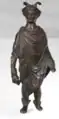 Bronze statuette of the god  Mercury, dressed in a  toga and a winged hat, found in Uster.