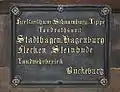 Historic city entrance sign, around 1800