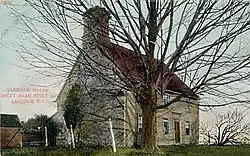 Image 7Eleazer Arnold House, 1691, Lincoln, Rhode Island, an example of a Stone ender style of Rhode Island architecture that developed in the 17th century where one wall in a house is made up of a large stone chimney.