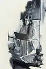 "Story Illustration" (1919) oil on canvas, 24.5-inch. by 16-inch.