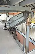 The beam in the beam room. The beam room also acts as a museum.