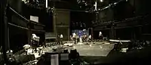 Small photo of unused TV studio, with cameras covered