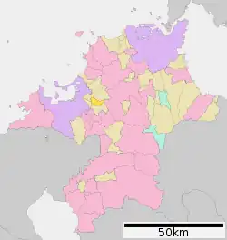 Location of Sue in Fukuoka Prefecture