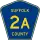 County Route 2A marker