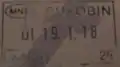 Entrance stamp at Sukobin checkpoint (border with Albania)