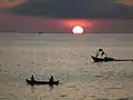 Sunset at Jimbaran Beach.