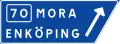 Direction sign exit sign