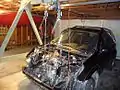 A homemade improvised engine crane (hand driven)