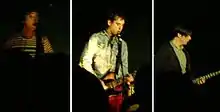 Switches performing in April 2007. Left to right: Ollie Thomas, Matt Bishop and Max Tite.