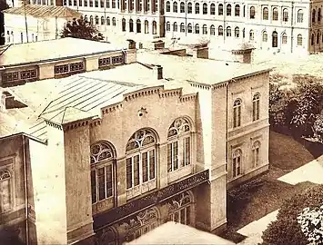 Neoclassical with Gothic Revival window frames - Bucharest Municipal Museum (Suțu Palace), 1833–1835, by Conrad Schwink and Johann Veit