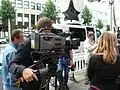 A DigiBeta camcorder used outside
