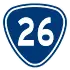 Provincial Highway 26 shield}}