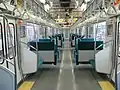 Interior view showing transverse seating