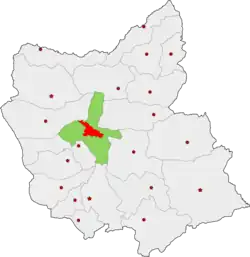 Location of Tabriz County in East Azerbaijan province