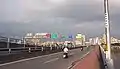 The eastbound motorcycle/bicycle/pedestrian bridge of Taipei Bridge in 2008