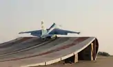Take off from the ski-jump