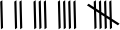 Tally marks used in most of Europe, the Anglosphere, and Southern Africa.[citation needed] In some variants, the diagonal/horizontal slash is used on its own when five or more units are added at once.