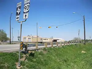 View east at intersection of US 90A and FM 1952