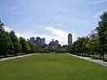 Central lawn with the Capitol Building in the background.