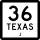 Business&nbsp;State Highway 36-J marker