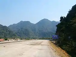 Road sign in Thạch Thành