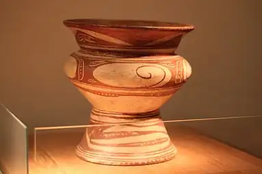 Bowl; from Ban Chiang site; painted ceramic; height: 32 cm, diameter: 31 cm