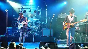 The Dø performing at the Paléo Festival in 2008.