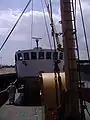 The working deck with the bridge above