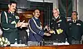 ACM Arup Raha handing over the Baton of Chairman COSC to Adm Sunil Lanba