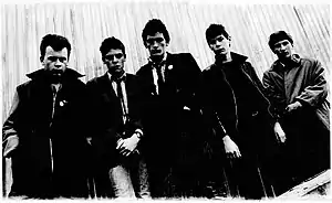 Sheppard (middle) with The Cortinas in 1977