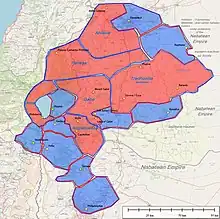 Map with the regions of the Decapolis between the 1 cent. BC and the late 1 cent. AD