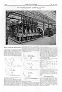 From The Engineer, a 400&nbsp;hp 4-cylinder Hick Hargreaves & Co. Ltd. stationary Diesel engine under test, destined for Guayaquil, South America, 1920.