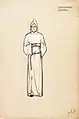 Costume design for the English Doctor, from Shakespeare's Macbeth.