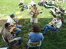 Old-time country band The Lotus Eaters perform at plant sale fundraiser.April 19, 2008