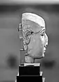 The Mask of Warka at the Iraq Museum in Baghdad, in profile