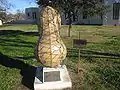 The "Peanut Marker" at the Wilson County Courthouse lawn commemorates the life of Joe T. Sheehy (1886–1967), who introduced peanut farming to the area in 1916.