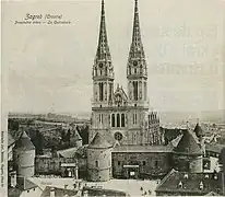 The Zagreb Cathedral renovated according to designs of Hermann Bollé, between 1902-1906