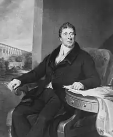 Image 49Thomas Telford, the "Colossus of the Roads" in early 19th century Britain. (from Road transport)