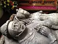 Alabaster effigies, commonly thought to represent Sir Thurstan de Bower and his wife Margaret