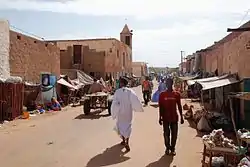 A market street in the old town.