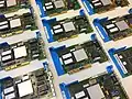 A series of multiple 16/4 early Micro Channel Token Ring cards which would have prominently been installed in many Personal System/2 machines.