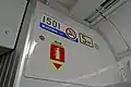 car number plate as used on the 1000 series, which also displays the builder, Nippon Sharyo