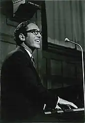 Black-and-white photograph of Lehrer