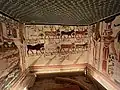 The Seven Hathors depicted above four oars, first annex room