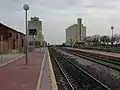 Railway station and silos
